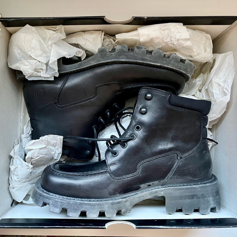 Reaction by Kenneth Cole⚡️Tight Grip⚡️Rugged Black Leather Boots
